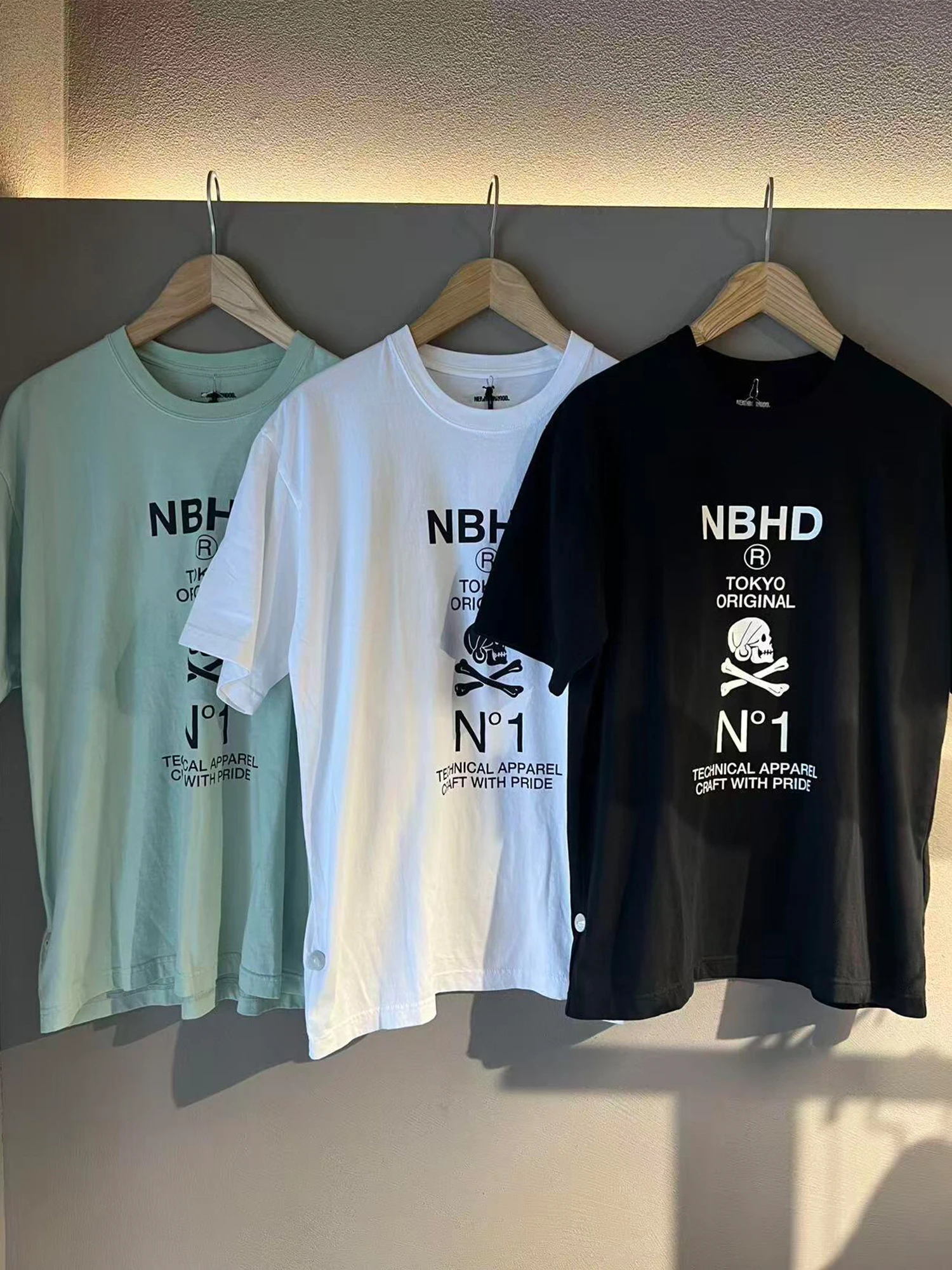 Loose Fit round Neck Short Sleeve T-Shirt Unisex Japanese Style Fashion Brand Skeleton Head Letter Print Summer Breathable Co...