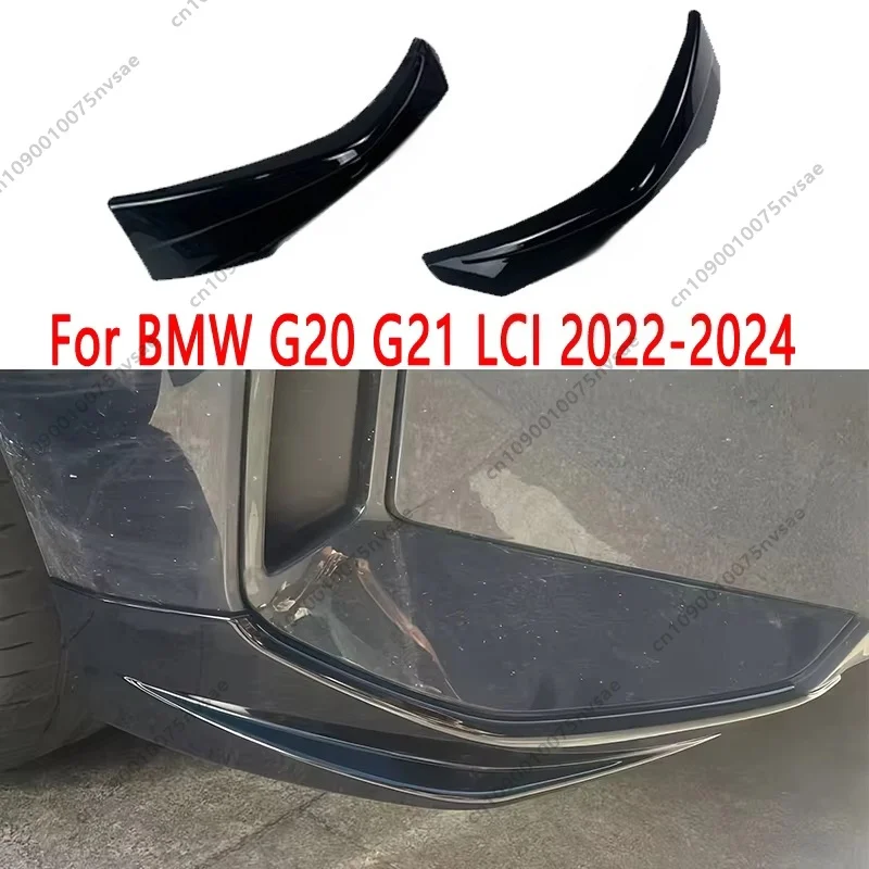 Für BMW G20 G21 (Nicht für I3) Facelift 2022-2024 BMW M340i Auto Frontstoßstange Seitenlippe Spoiler Splitter Diffusor Eckabdeckungen Kit