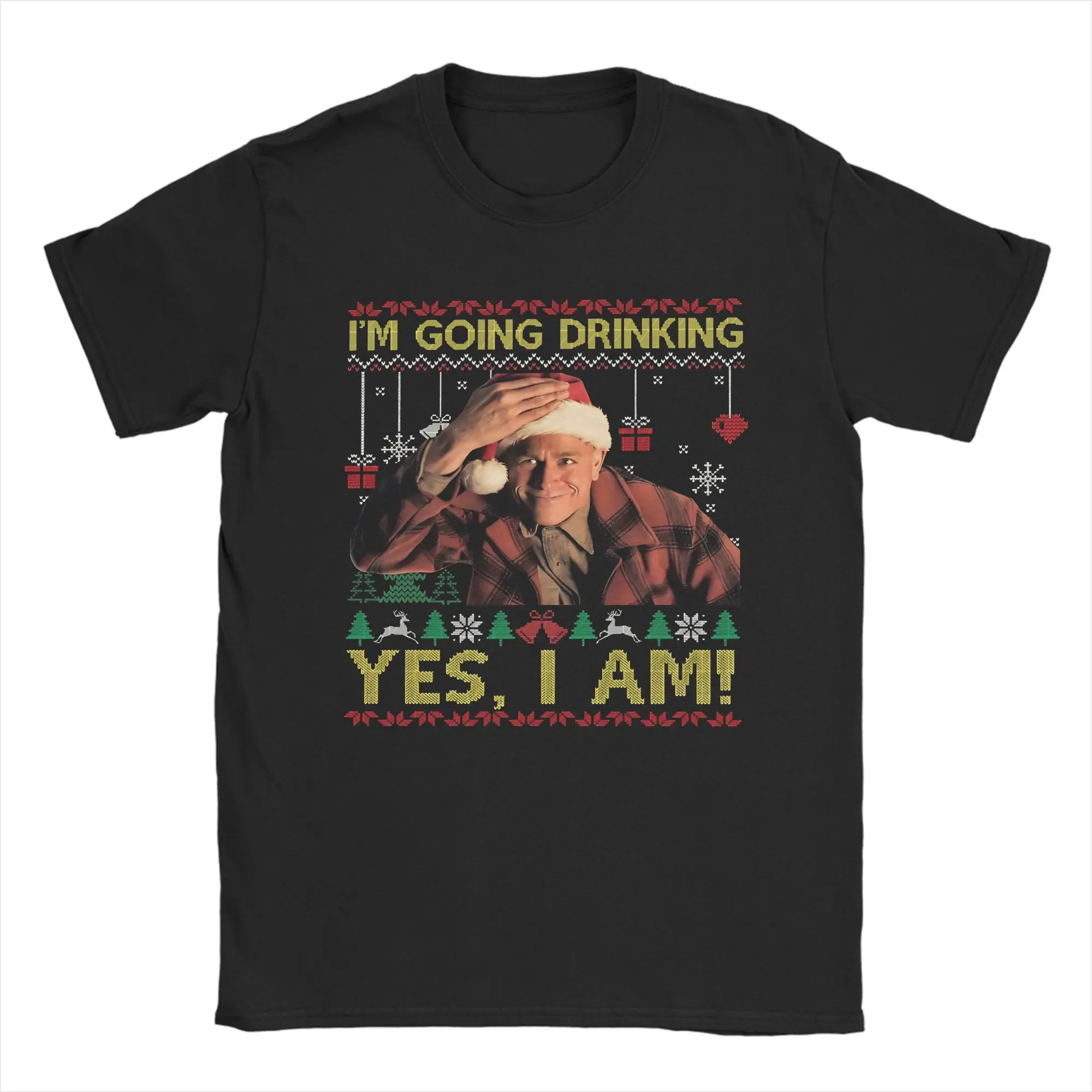 تشارلي هونام إد جين سأذهب للشرب نعم أنا عيد الميلاد تي شيرت الصيف Y2K تي شيرت محب تي شيرت للكبار #2