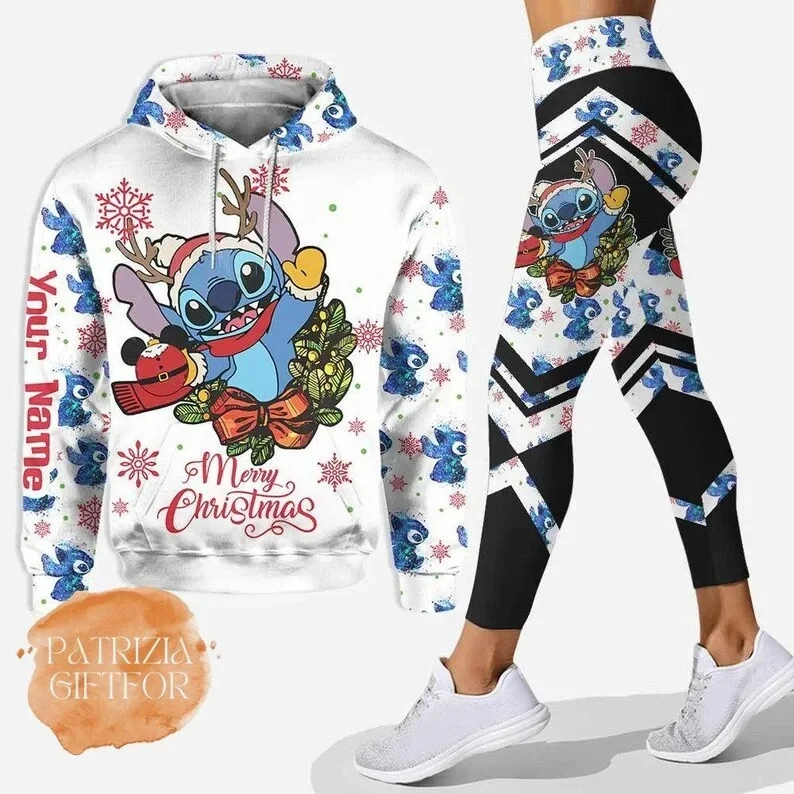 

2024 3D printed new women's clothing street fashion yoga pants sports Disney underwear fashion Y2K hooded sweatshirt sports