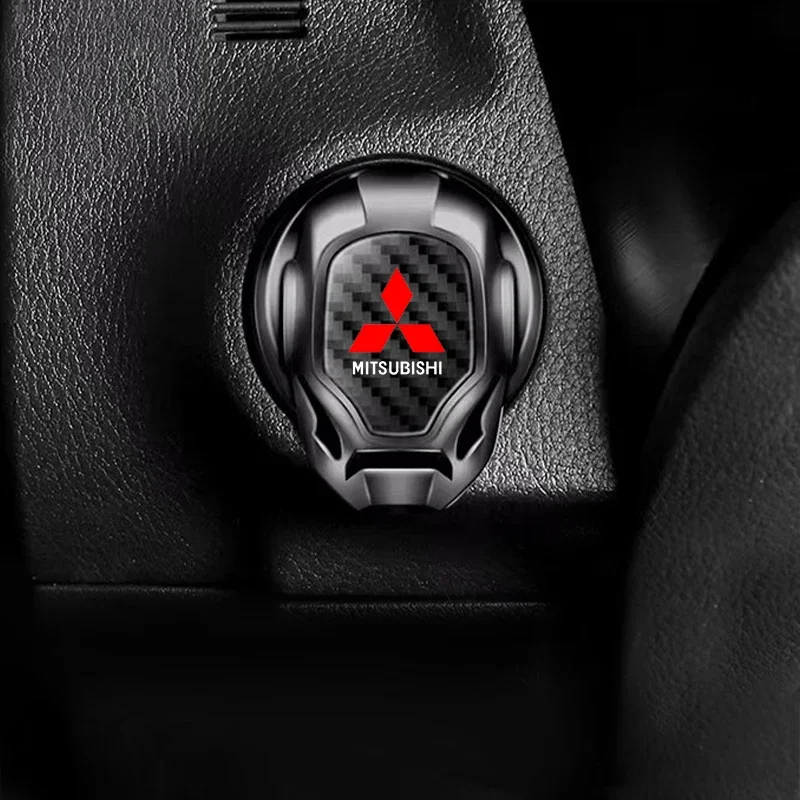 Car One-Click Start Buttons Protective Cover Styling Decoration For Mitsubishi ASX Lancer Pajero Outlander L200 EVO Lancer EX