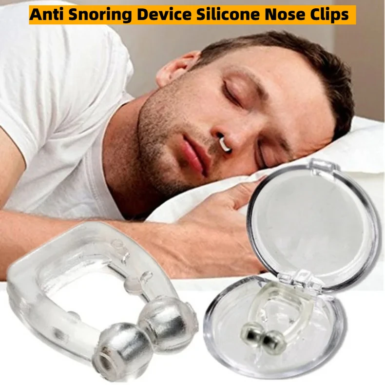 Anti Snoring Device Silicone Nose Clips Magnetic Sleep Tray Sleeping Aid Snore Prevention Gadget Aid Apnea Guard Quiet Sleep