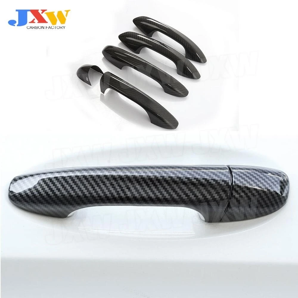 

Real Carbon Fiber Door Handles Trim Cover Stickers For Benz A B C E S GLA GLK CLA CLS GL GLS Class W176 W117 W218 X156 Body Kits