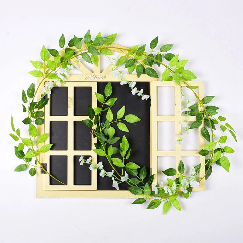 Künstliche Efeu-Pflanze Blumengirlande Raumdekoration Tisch Garten Festival Deko Hochzeitskranz Bogen Wand Innen- und Außenbereich Hof Geschenk – Detail 8