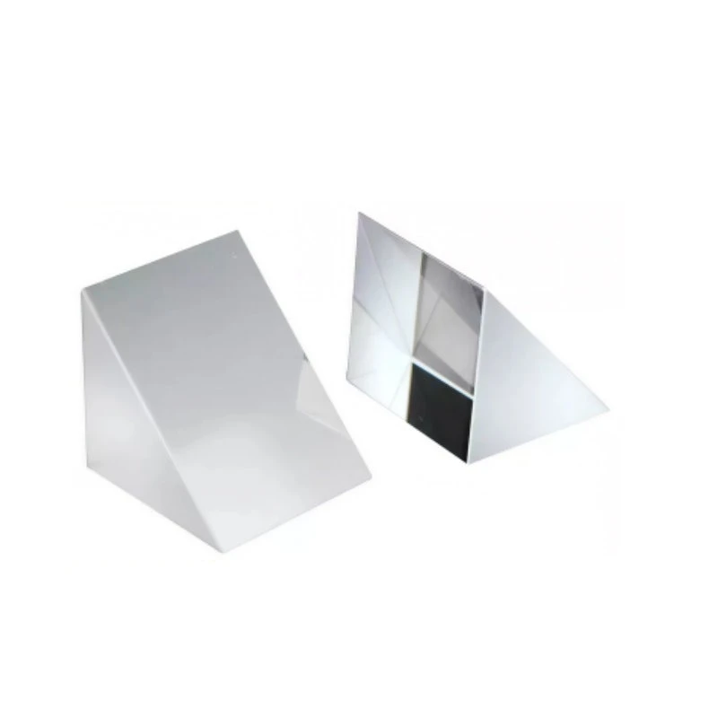 K9 Optical Glass Right Angle Reflective Prism 90° Internal External Reflection Aluminized Bevel for Physics Experiment