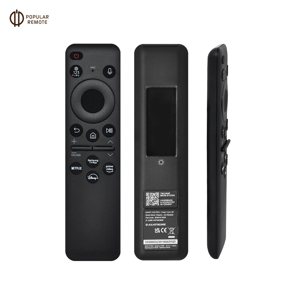 New BN59-01432A TM2360E Solar Cell Voice Remote For Samsung TV QN85C CU8000