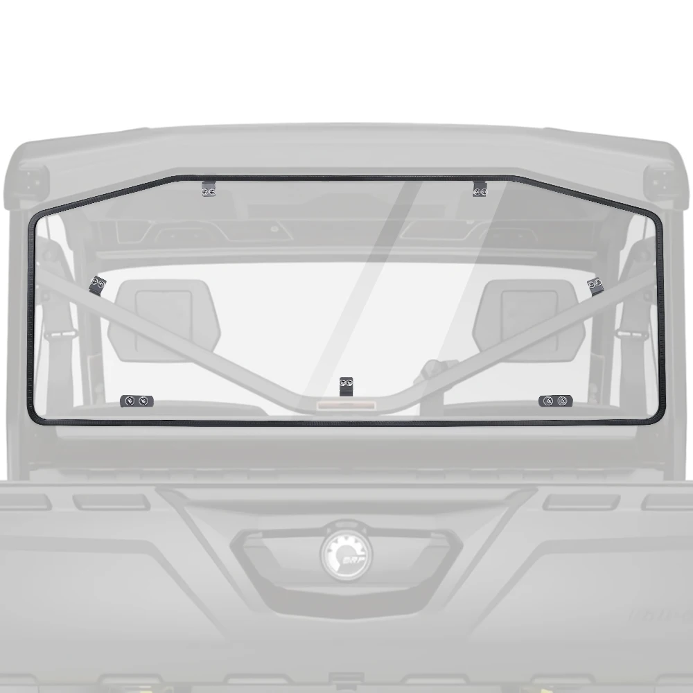 Transparente Heckscheibe, Windstaubschutz, Geräuschreduzierung, klare Windschutzscheibe für Can-Am Defender HD 5, 7, 8, 9, 10, MAX 2016–2024