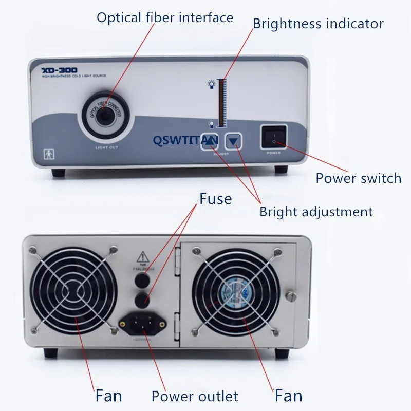 Led 250w fibra óptica endoscópio microscópio highbrilho xenon médico fonte de luz fria endoscópica operação fonte de luz