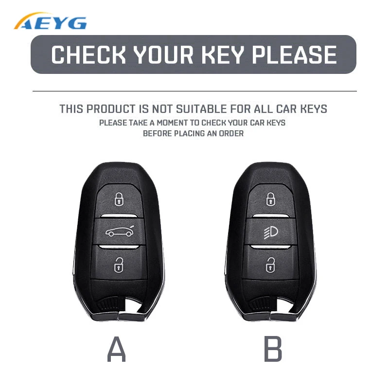 ABS Carbon Fiber Car Key Case Cover For Peugeot 308 408 508 2008 3008 4008 5008 For Citroen C4 C6 C3-XR key chain Accessories