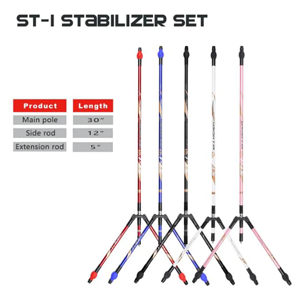 

ST-1 Archery Stabilizer Set High Quality Carbon Balance Bar Detachable Recurve Compound Bow Shooting Hunting Accessories