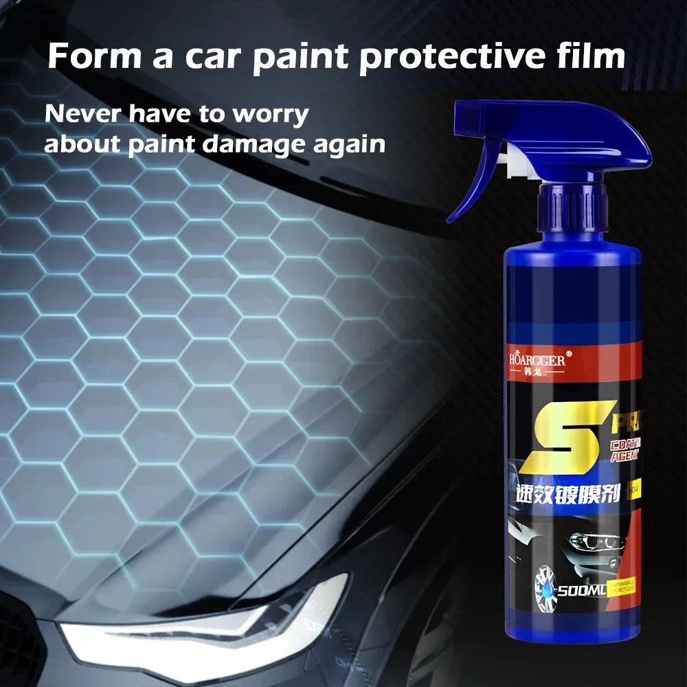 500ml 3 In 1 Car Paint Repair Ceramic Coating Spray Quick Nano-coating Spray Wax Automotive Hydrophobic Polish Paint Cleaner