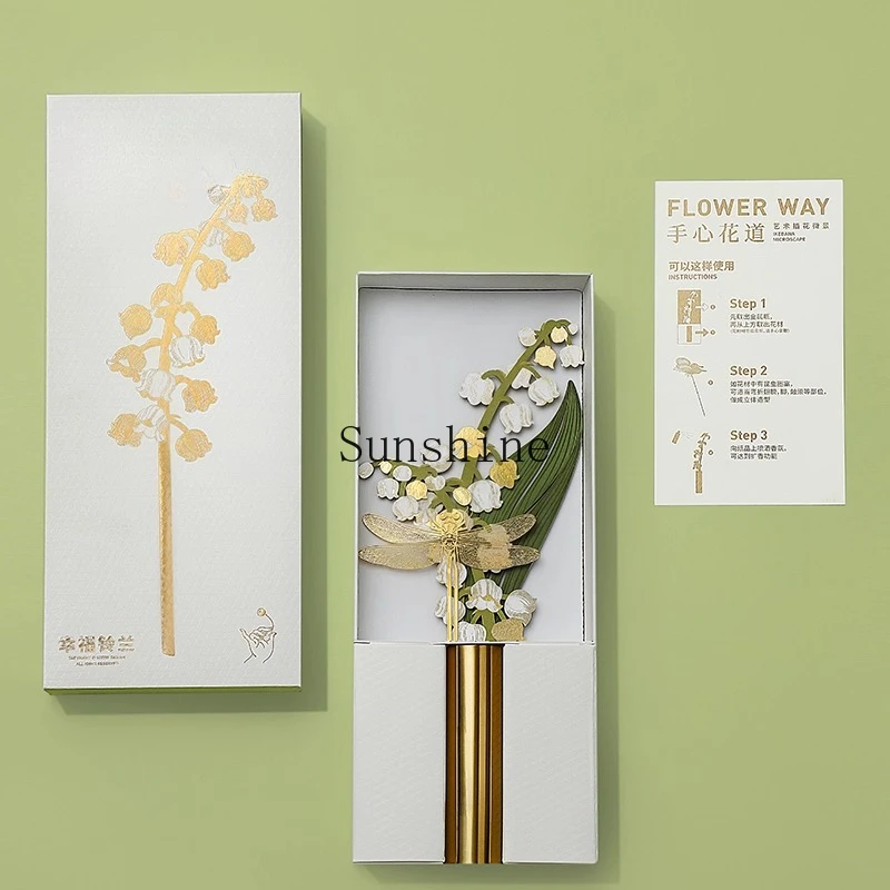 Lily of the Valley aromatherapy ornament immortal flower birthday gift desktop wedding decoration
