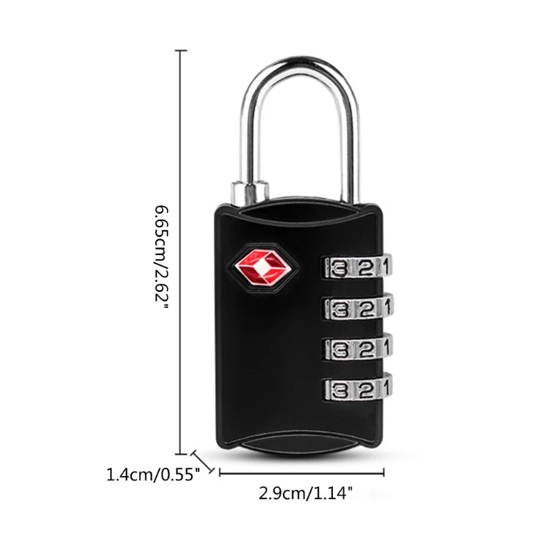 4-cyfrowe kłódki szyfrowe Zamki certyfikatem TSA Bagaż Akcesoria podróżne Prezent