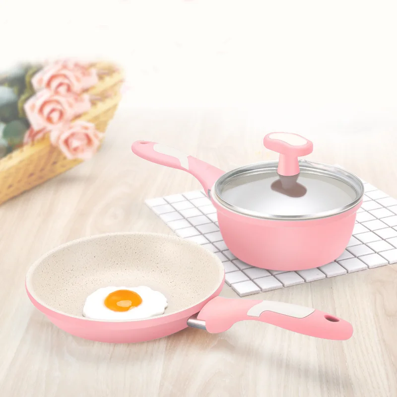 Frying pan soup pot wheat meal stone non stick pan milk pan breakfast Congee fried eggs fried steak kitchen cooking utensils