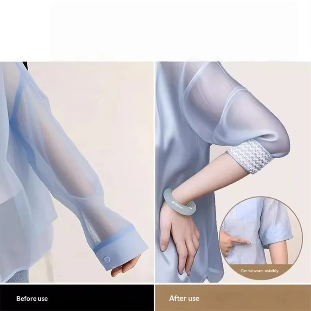 Soft Lace Decorative Sleeve Cuff Sew-Free Elastic Stretchable Adjustable Arm Band Sleeve Anti-Slip Patch