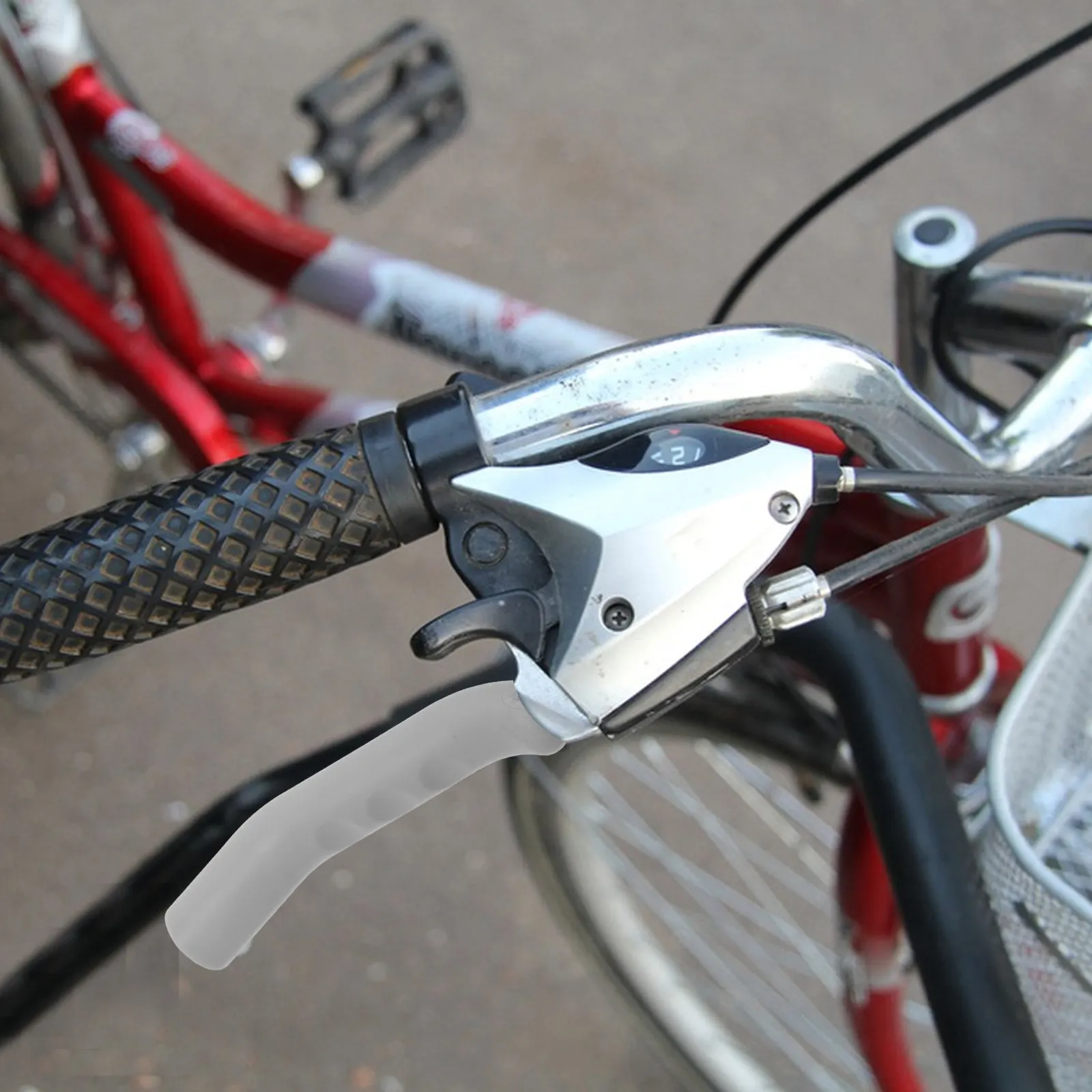 1Pair Universal Bicycle Brake Handle Grip Cover Tpr Anti-Slip Texture Long-Lasting Protection for All Bike Types