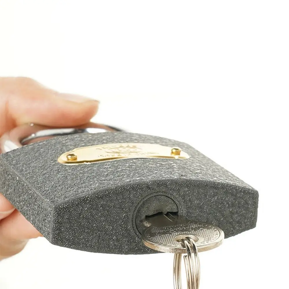 Portable Metal Iron Lock Hardened Lock Beam Grey Drawer Cabinet Padlock with 2 Keys Anti-Theft Lock Home