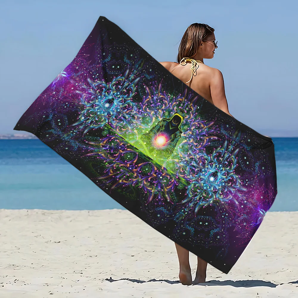 S-Sun Moon Stars Beach Towels Microfiber Sand Free Quick Dry Soft Sandproof Pool Towels Gift for Women Travel Gym Shower Camping