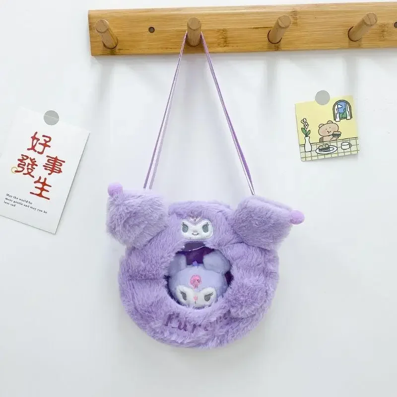 Bolso de elemento cuadrático de ocio para estudiantes, bonito nuevo estilo, bolso cruzado bordado Sanrio, monedero para chica, Kawaii Hello Kitty