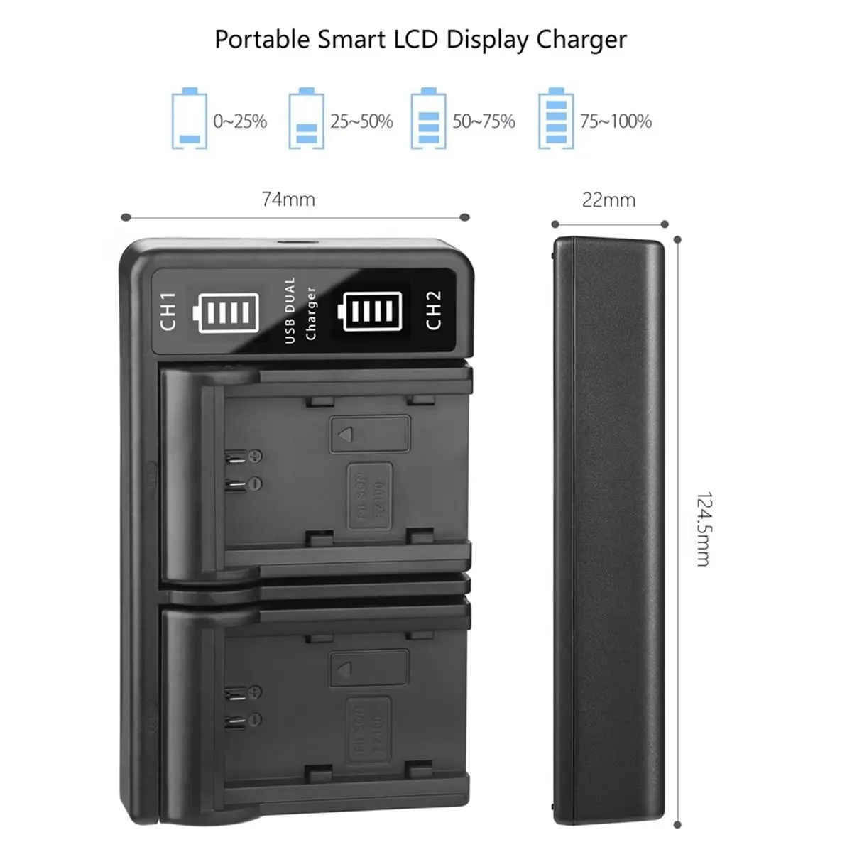（2026 SUMMER）NP-FZ100 Camera Battery Charger Fast Dual USB Charger for ZV-E1 FX3 FX30 A1 A9 II A7R V A7S III A7 IV A6600 Camera