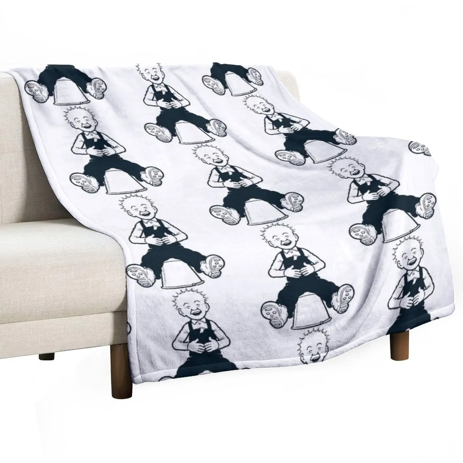 Oor Wullie, Scottish, Sunday Post Throw Blanket Sofa Throw Cute Plaid Quilt anime manga blankets and throws Blankets