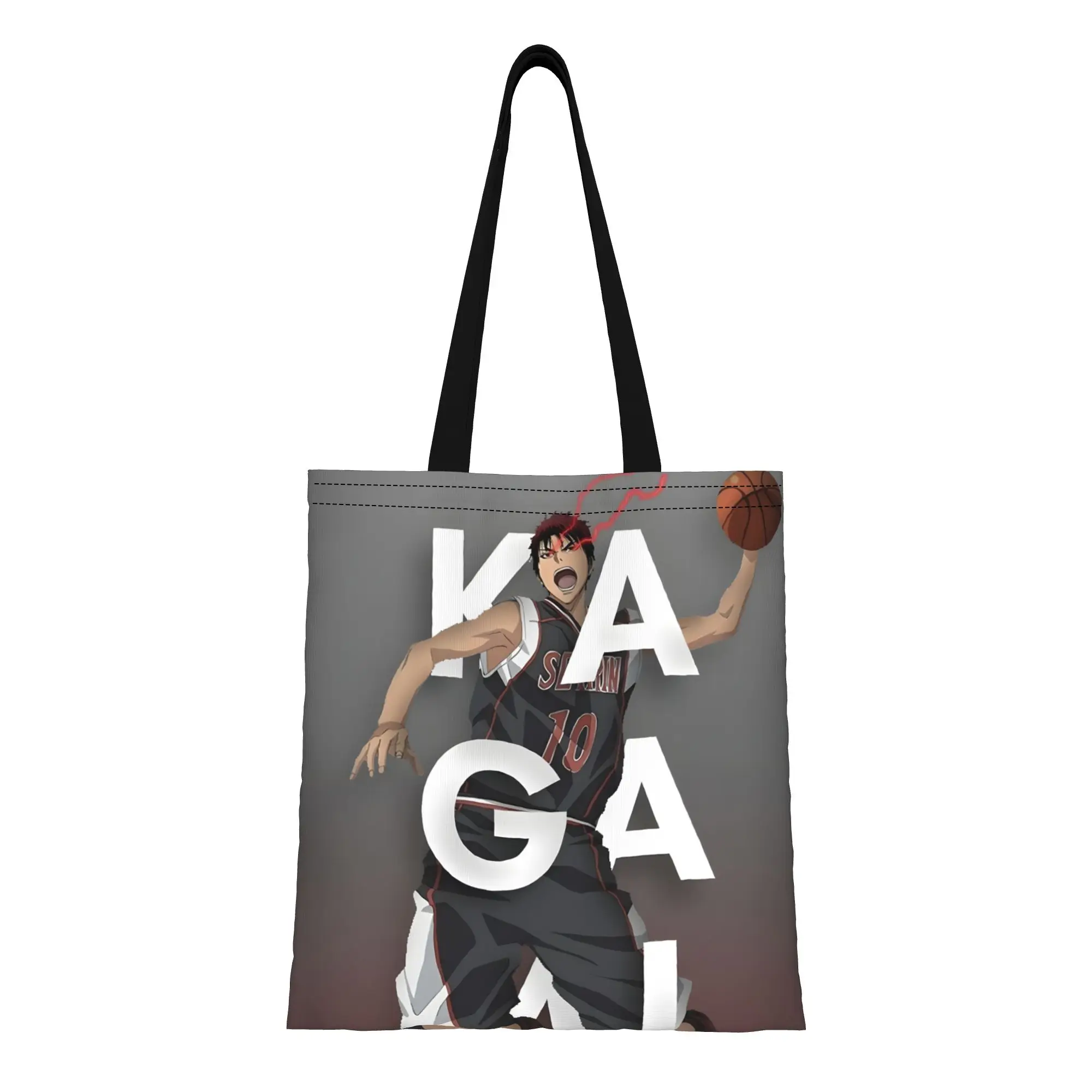 1 Stück Große Kapazität Seirin Ace Kagami Kurokos Basketball Canvas-Tragetasche Faltbar Schickes Muster Ohne Verschluss