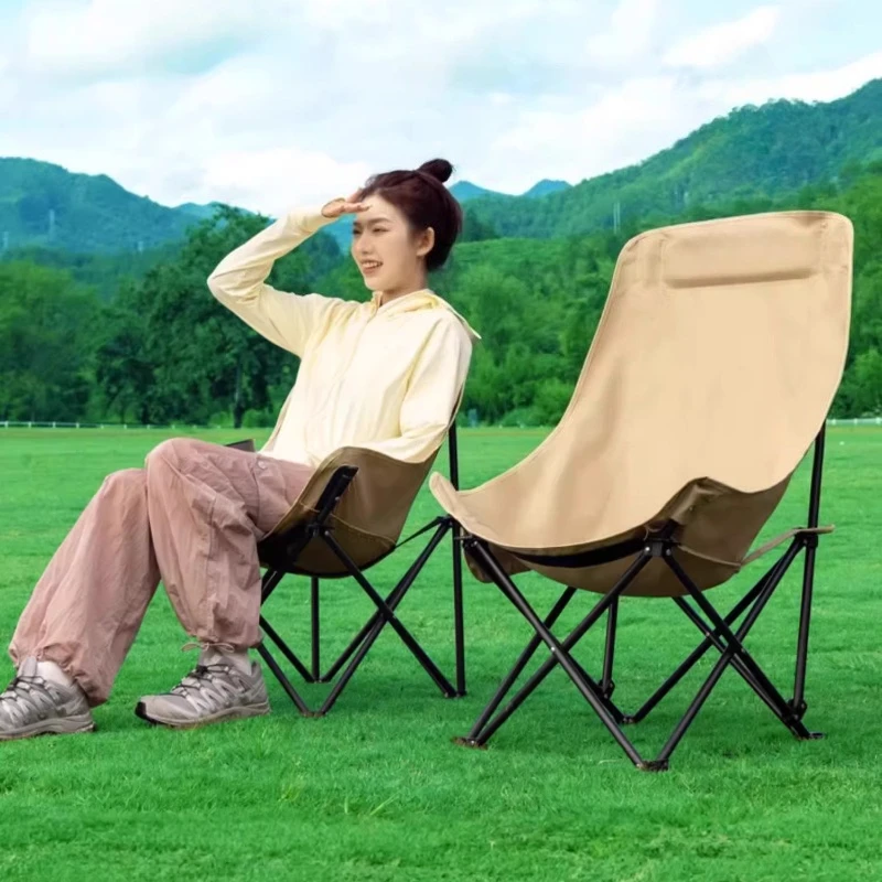 

Portable Foldable Camping Chair Travel High Outdoor Camping Chair Nordic Lightweight Silla Al Aire Libre Sports Entertainment