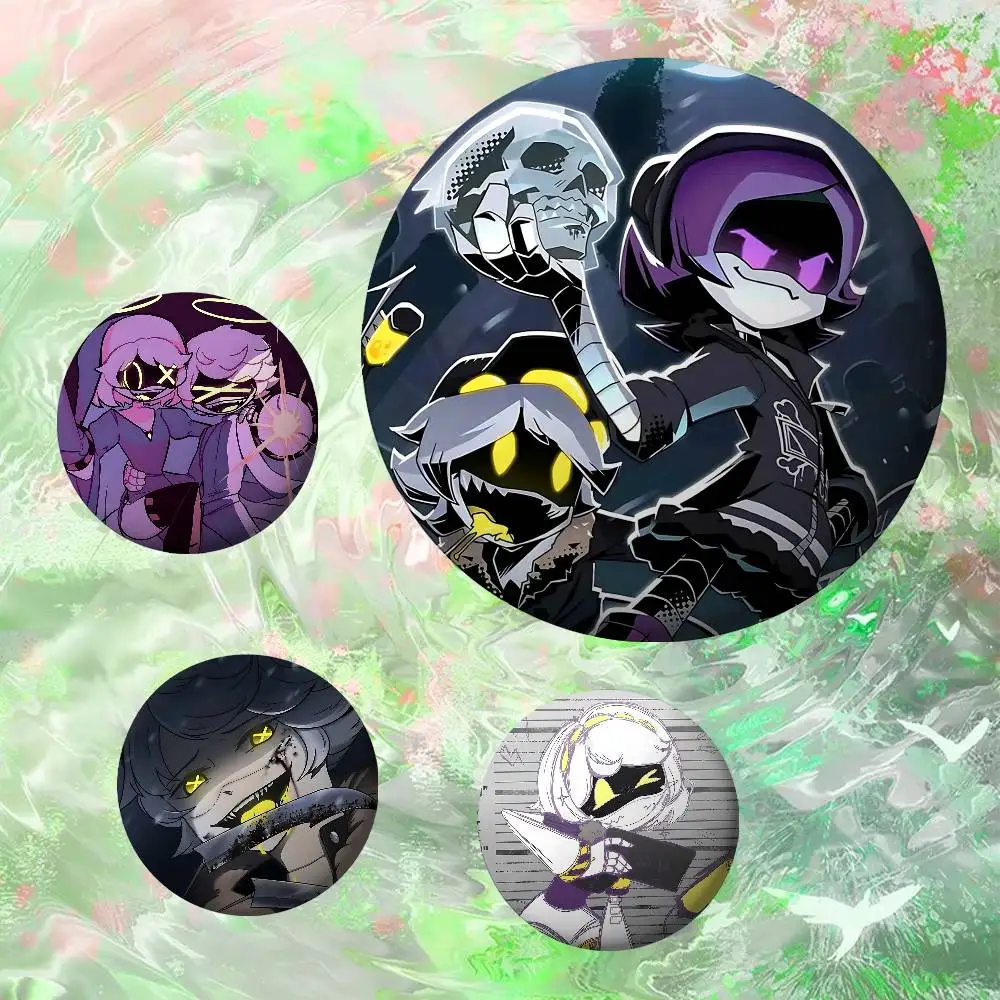 أنيمي M-القتل الطائرة بدون طيار شارات الطرفية التلبيب دبابيس صفيح بروش مستدير لحقيبة كتف اكسسوارات هدايا تذكارية