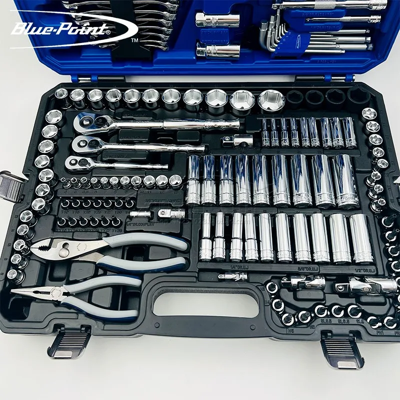 Tools 151-Piece Auto Repair Tool Box Set Ratchet Wrench Screwdriver Pliers Vehicle Repair Combination Tool Kit
