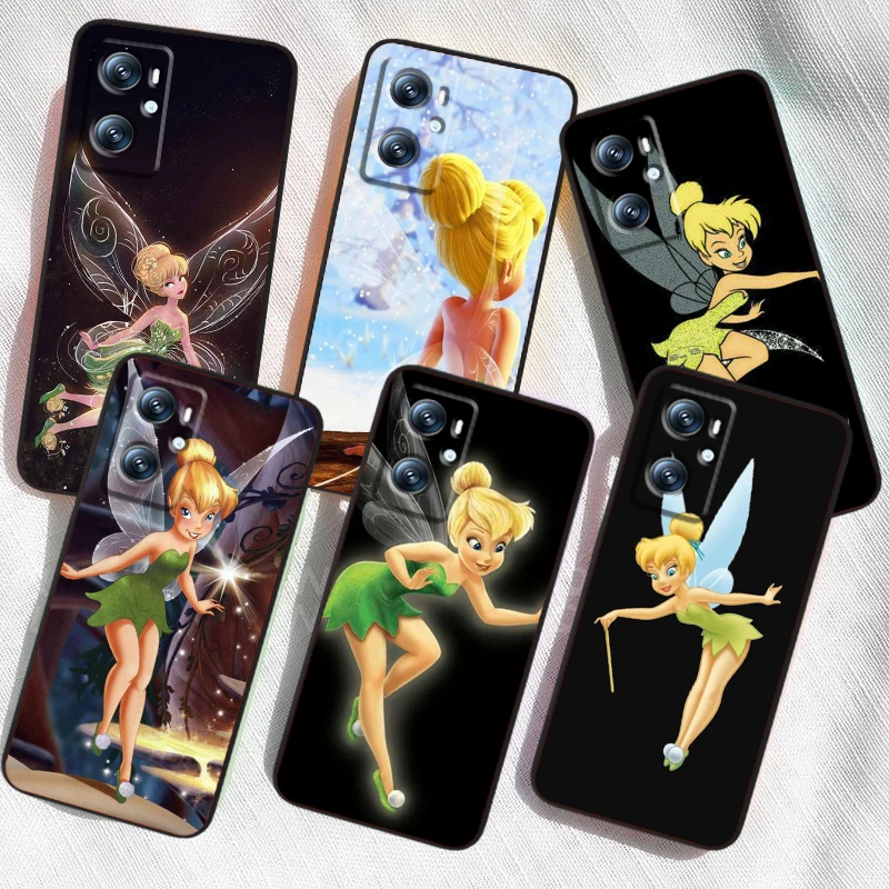 

Flower Fairy Disney Cute For OPPO Find X6 X5 X3 A54S A5 A94 A16 A53S A57 A74 A72 A98 A78 A96 A9 5G Black Funda Phone Case