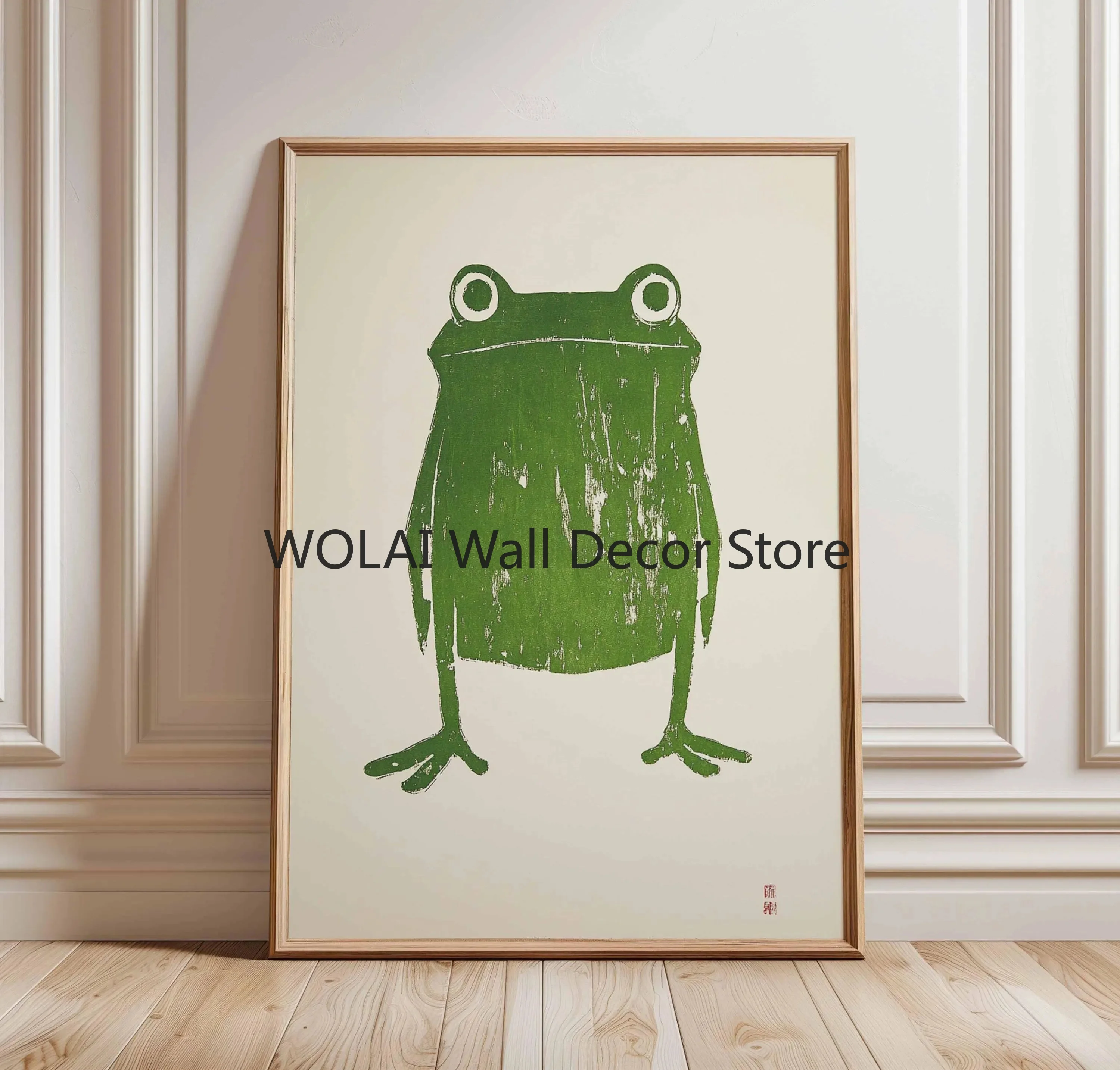 اليابانية النمر السباحة قماش طباعة كوي الأسماك الضفدع كرين الحيوان الجدار ملصق فني لغرفة المعيشة الحديثة النمط الآسيوي ديكور المنزل