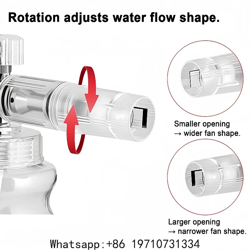 Large Capacity 1L Foam Cannon Alloy Plated, 1/4