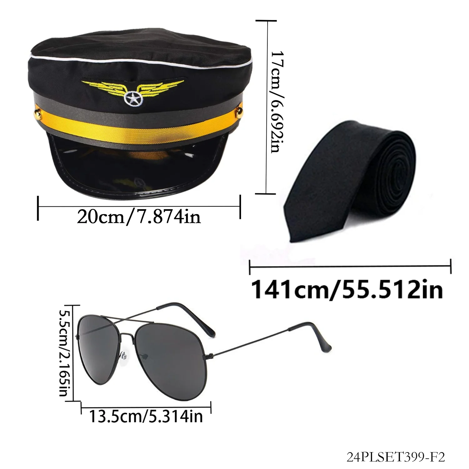 ชุดนักบินชาร์ป 3 ชิ้น: เครื่องประดับธีมการบินที่ทันสมัย - เหมาะสำหรับการสวมบทบาทและการเพิ่มความโดดเด่นให้กับการแต่งกายอย่างมีสไตล์