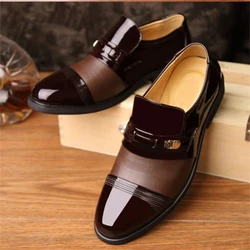 Quality Men Leather Shoes Black Men's Dress Shoes Pointed Toe Man Loafers Party Office Business Casual Shoes for Men Oxford Shoe