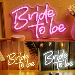 Chi-buy LED Neon Bride To Be USB Powered Neon Signs Night Light 3D Wall Art & Game Room Bedroom Living Room Decor Lamp Signs