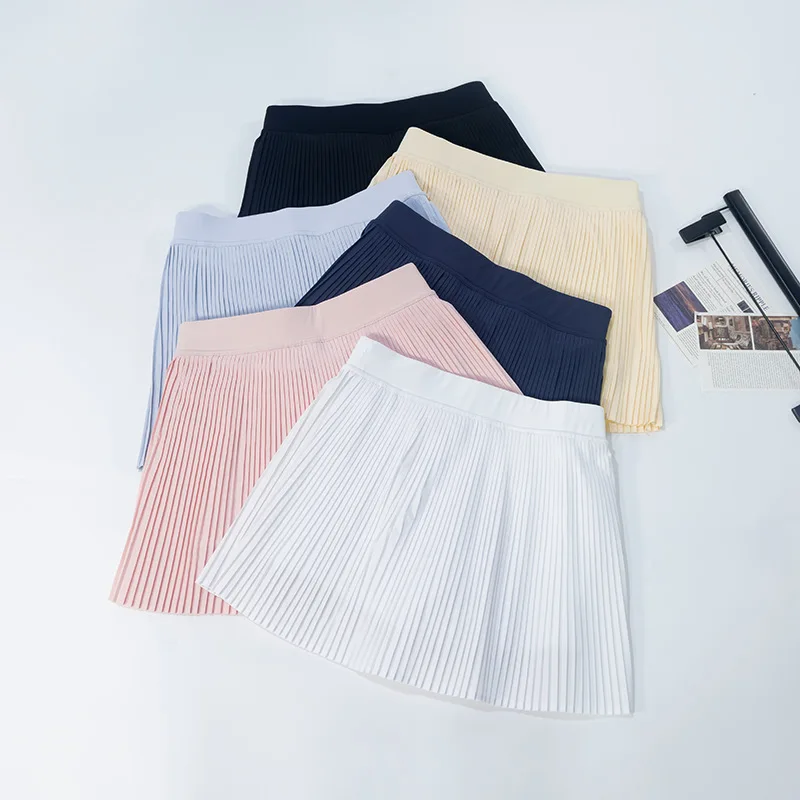 

Women Accordion Pleated High Waist Quick Dry Anti Peek Yoga Sports Running Badminton Tennis Skort Workout for Yoga and Gym