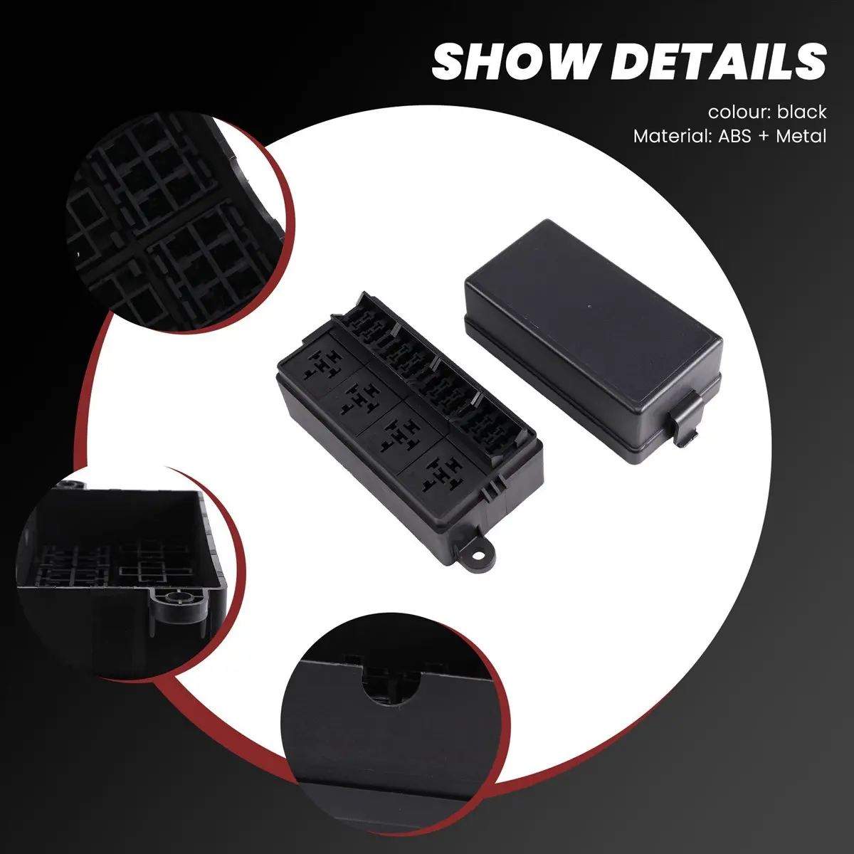 #70U (black)12 Way Fuse Holder with Spade Terminals for Car Truck Trailer Boat,Tools & Building Supplies 6