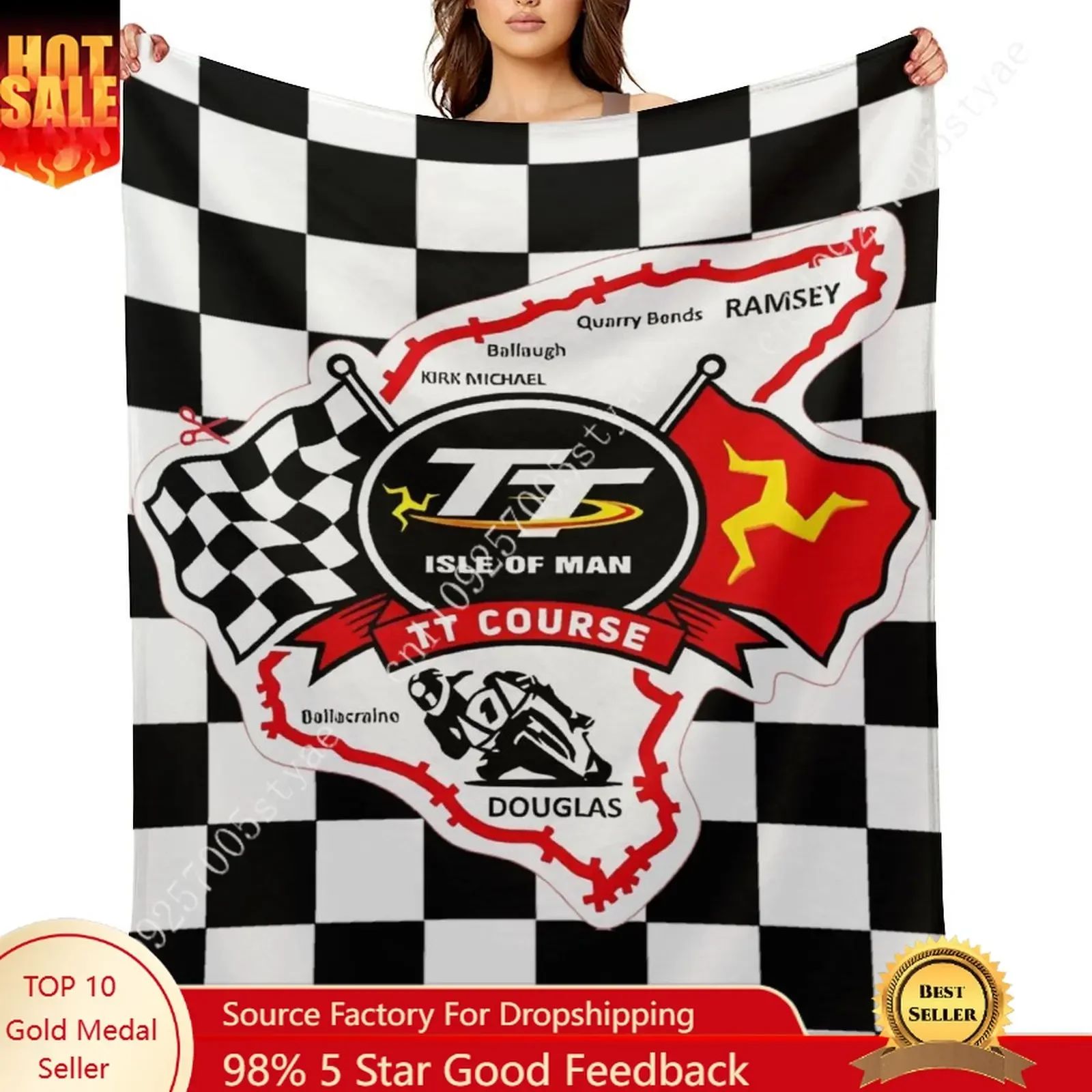 Isle of Man Flag Flannel Blankets Are Soft Comfortable and Warm Perfect for Winter Naps Homes Offices Travel Camping and More