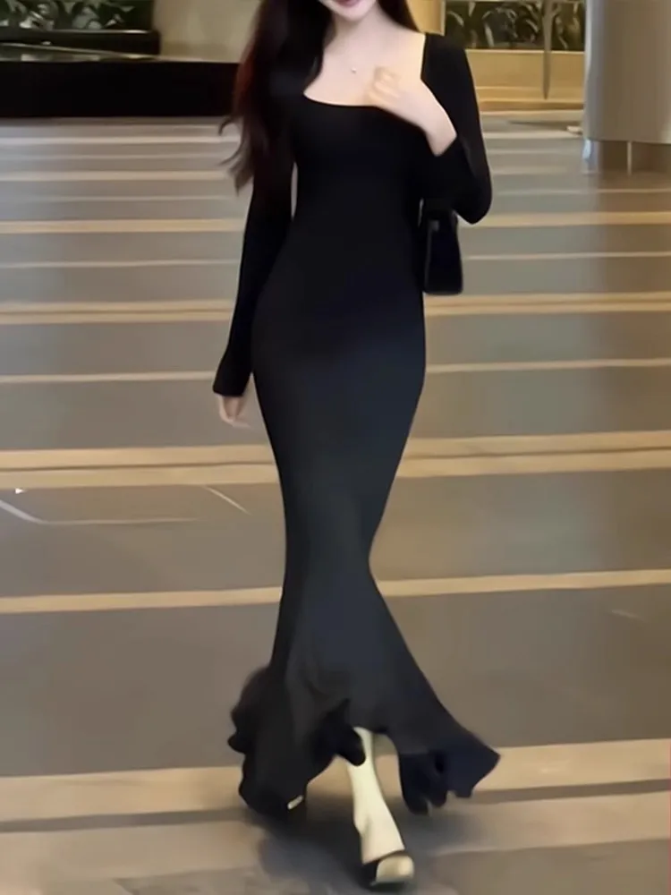 Vestido ajustado para mujer, vestidos largos, espectáculo de actuación de primavera, exhibición, fiesta de noche, celebración de baile, elegante, dulce y encantador