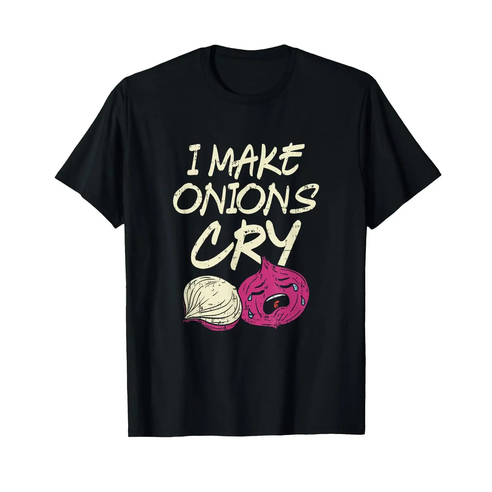 Onions Cry Cooking Zitat Chef Küche Grill Gourmet T Shirt vintage Washed streetwear Unisex homme Comfortable graphic