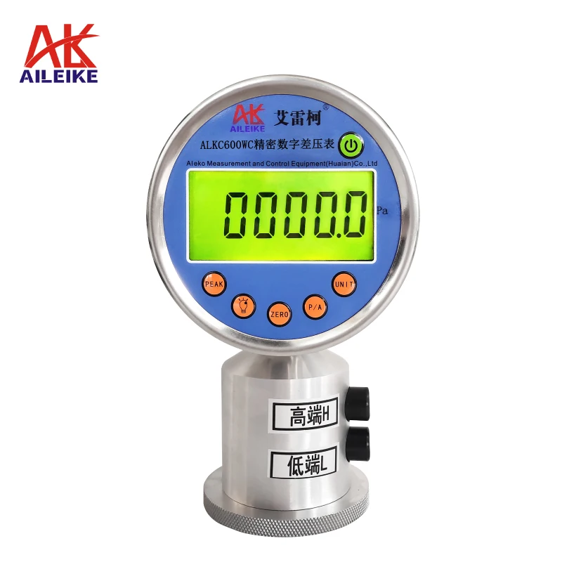 

Цифровой манометр дифференциального давления ALKC600WC с вакуумом 0,05 уровня, положительным и отрицательным дифференциальным давлением -30 ~ 30 кПа