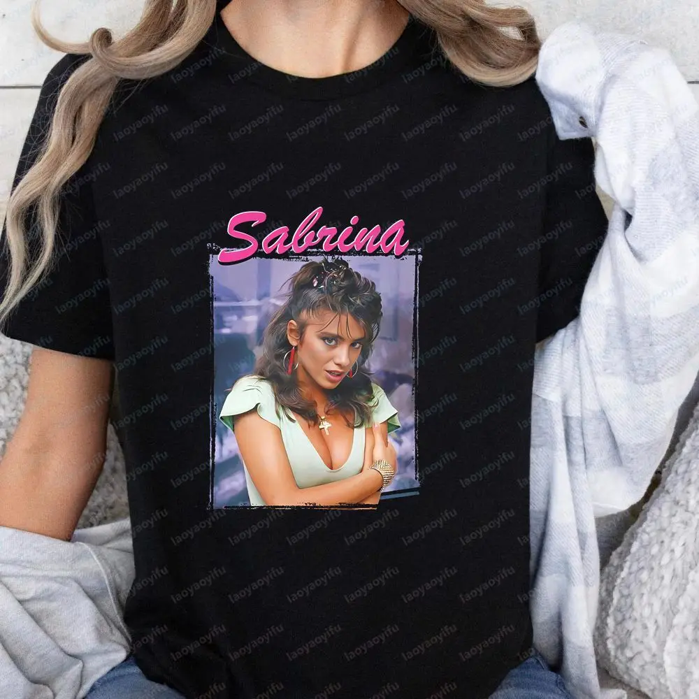 Sabrina Salerno - Summer Trend Original Streetwear Short-sleeved Unisex Pattern Large-sized Comfortable T-shirt