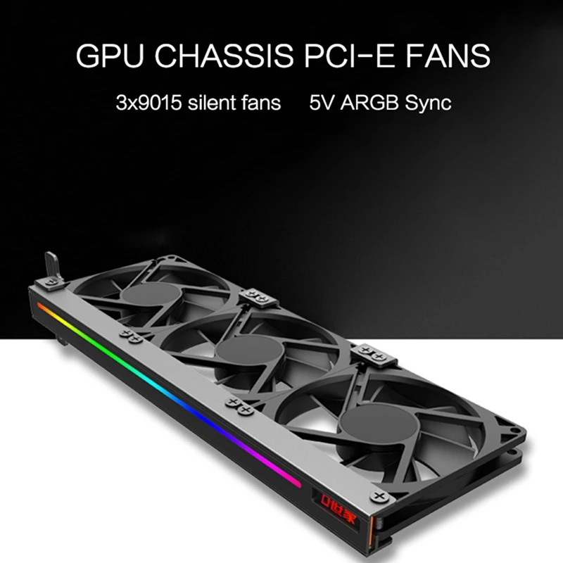 العالمي GPU مروحة التبريد 3X90mm ARGB مزامنة الإضاءة 5 فولت عنونة RGB صامت الهيكل PCI بطاقة جرافيكس برودة مروحة