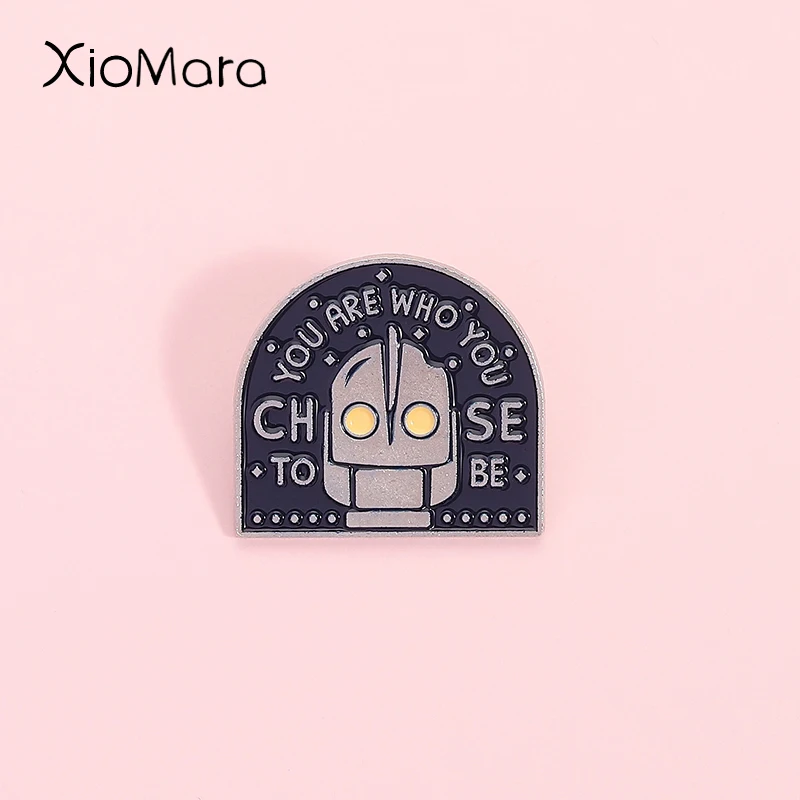 Robot Family Drama Animated Movie Enamel Pins You Are Who You Choose To Be Self-Formation Brooch Lapel Badges Jewelry Fans Gift