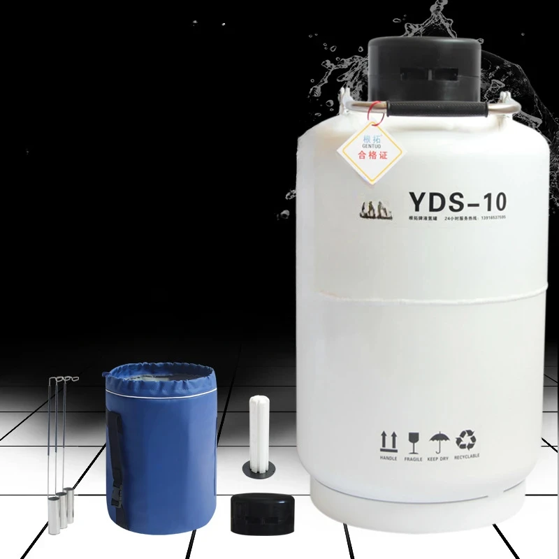 For YDS-10 Liquid nitrogen container Cryogenic Tank dewar liquid nitrogen container with Liquid Nitrogen tank 3/6/10/15/30L