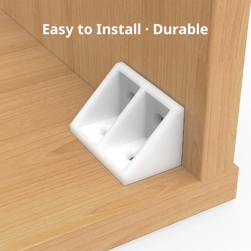 Plastic Thickened Corner Code Right Angle 90° Corner Code Laminated Board Cabinet Support Accessories Connectors Fixing Brackets