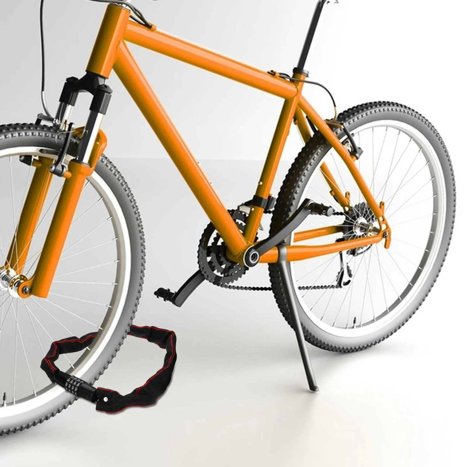 

Heavy Duty Bike Chain Lock with Password Wear Resistant Lock for Bicycle Motorbike Convenient Carry Bike Locks