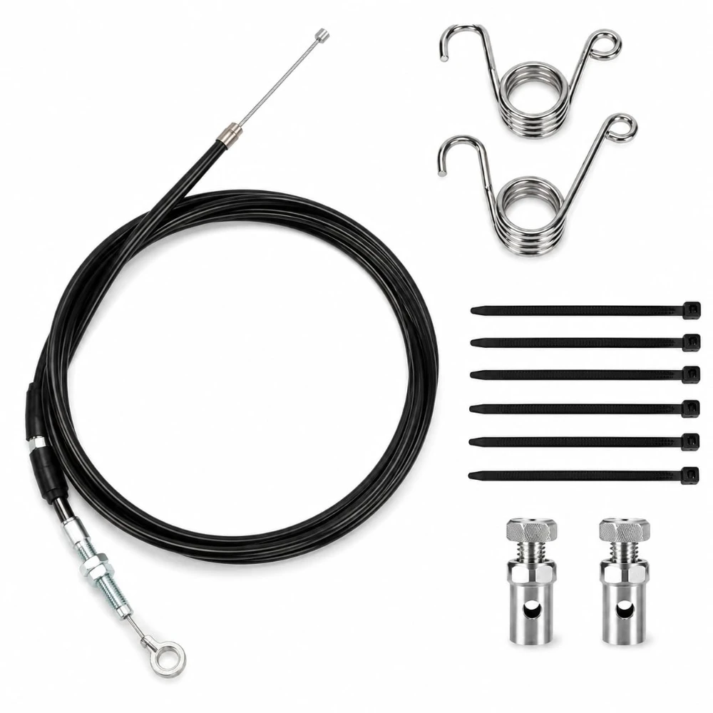 75in Throttle Cable Kit with Stops and Springs Replacement Accelerator Control Cable Parts for FRP Go Kart Racing Accessories