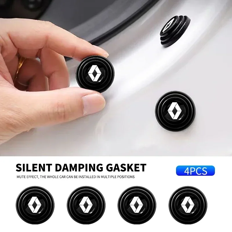 

1/2/4 шт. силиконовые наклейки-амортизаторы для дверей автомобиля Renault Megane 1, Scenic, Logan, Laguna, Espace, Symbol, Clio 4 RS, Dacia ZOE, Koleos