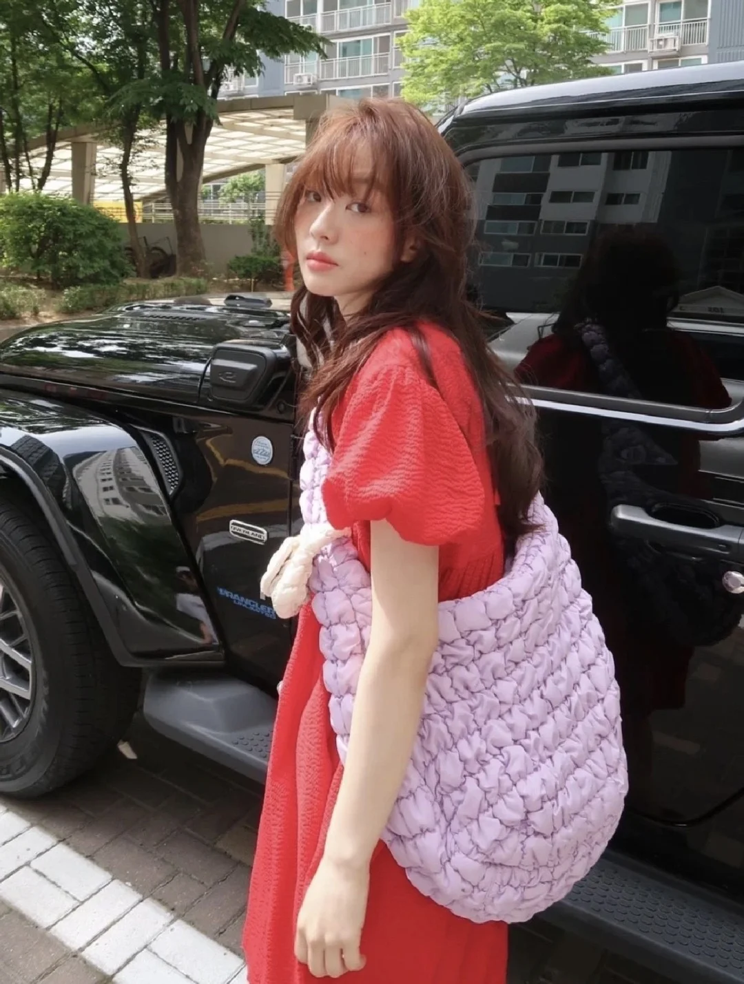 حقيبة COS JinZhiNi بلون الحلوى على شكل سحابة، حقيبة لطيفة مطوية بكتف واحد، حقيبة يد كاجوال رائعة للشباب